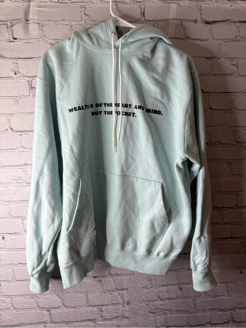 Billionaire Boys Club Light Mint Crewneck Hoodie with Chest Slogan
